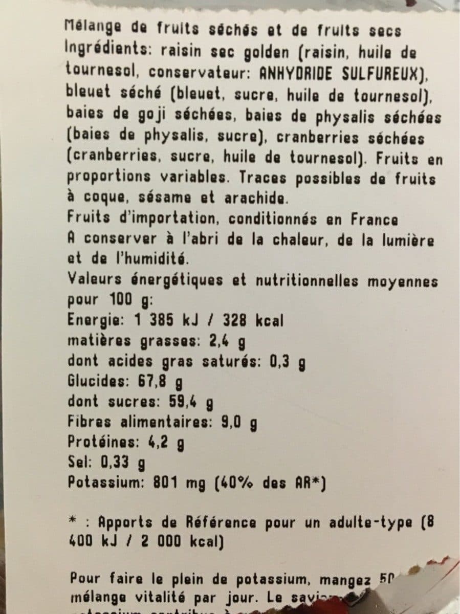 Open Food Facts Melange vitalité packshot