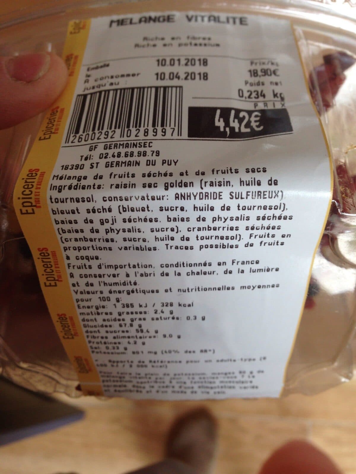 Open Food Facts Melange vitalite packshot