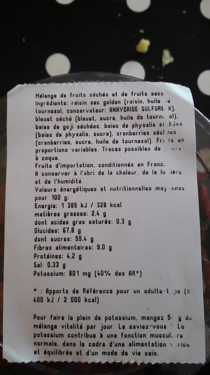 Open Food Facts Melange vitalité packshot