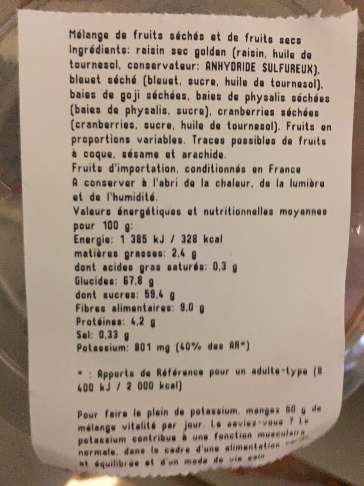 Open Food Facts Mélange vitale packshot