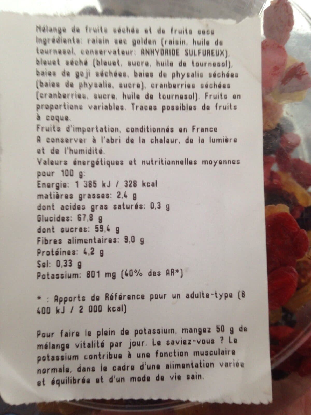 Open Food Facts Melange vitalite packshot