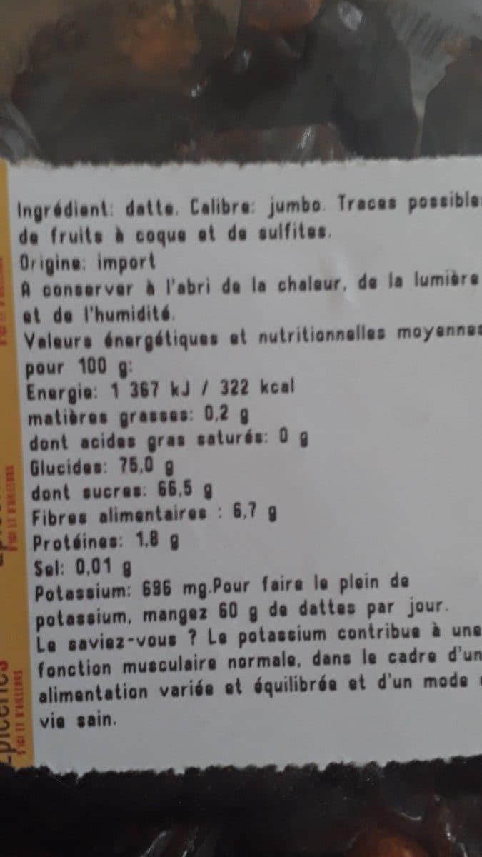 Open Food Facts Datte Medjoul packshot