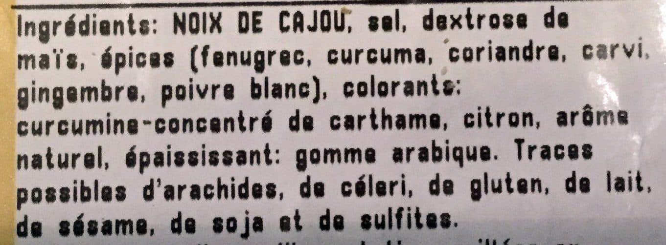Grand Frais Noix de Cajou Grillées Aromatisées au Curry packshot