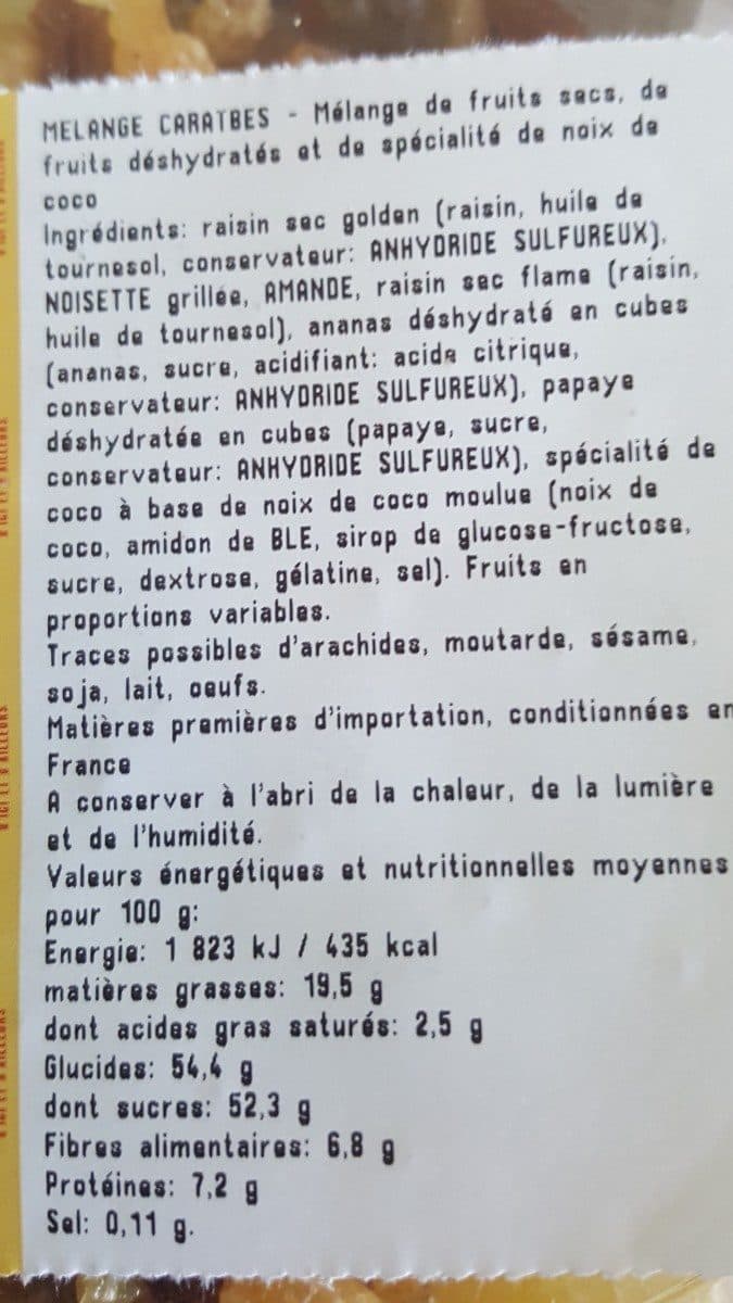 Open Food Facts mélange Caraïbes packshot