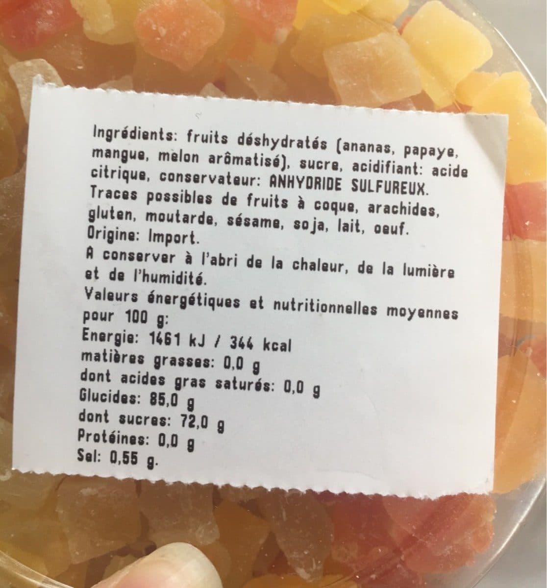 Open Food Facts Cubes mélanges de fruits déshydratés packshot