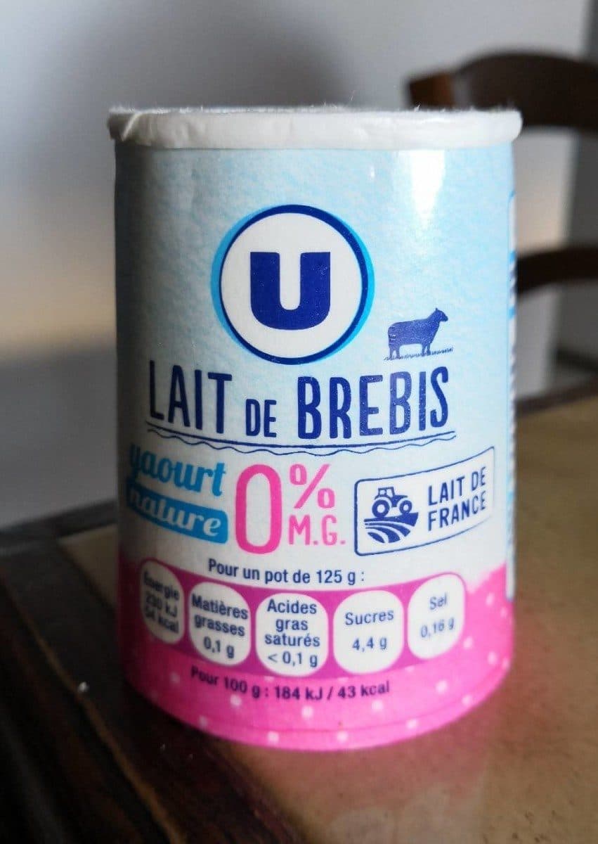 Open Food Facts Yaourt Nature Lait de Brebis 0% packshot
