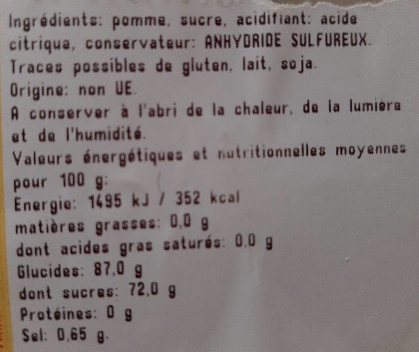 Open Food Facts Pommes déshydratées en tranches packshot