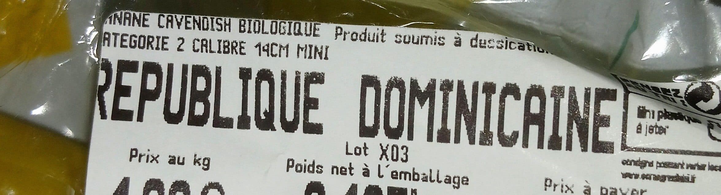 Open Food Facts Banane packshot
