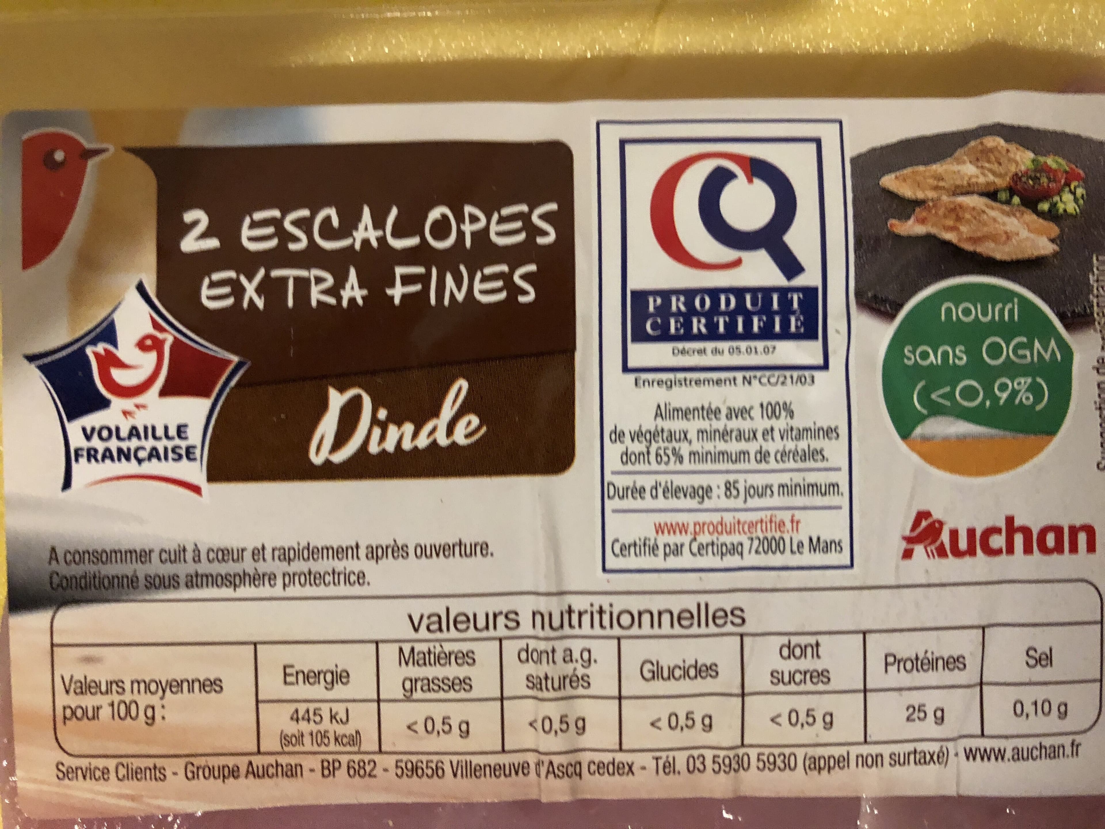 Volaille Française 2 escalopes extra fines packshot