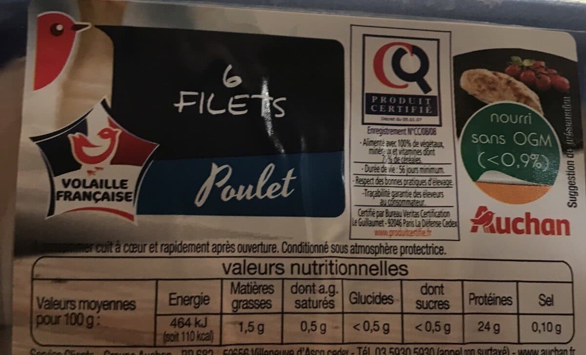 Open Food Facts Filet de poulet packshot