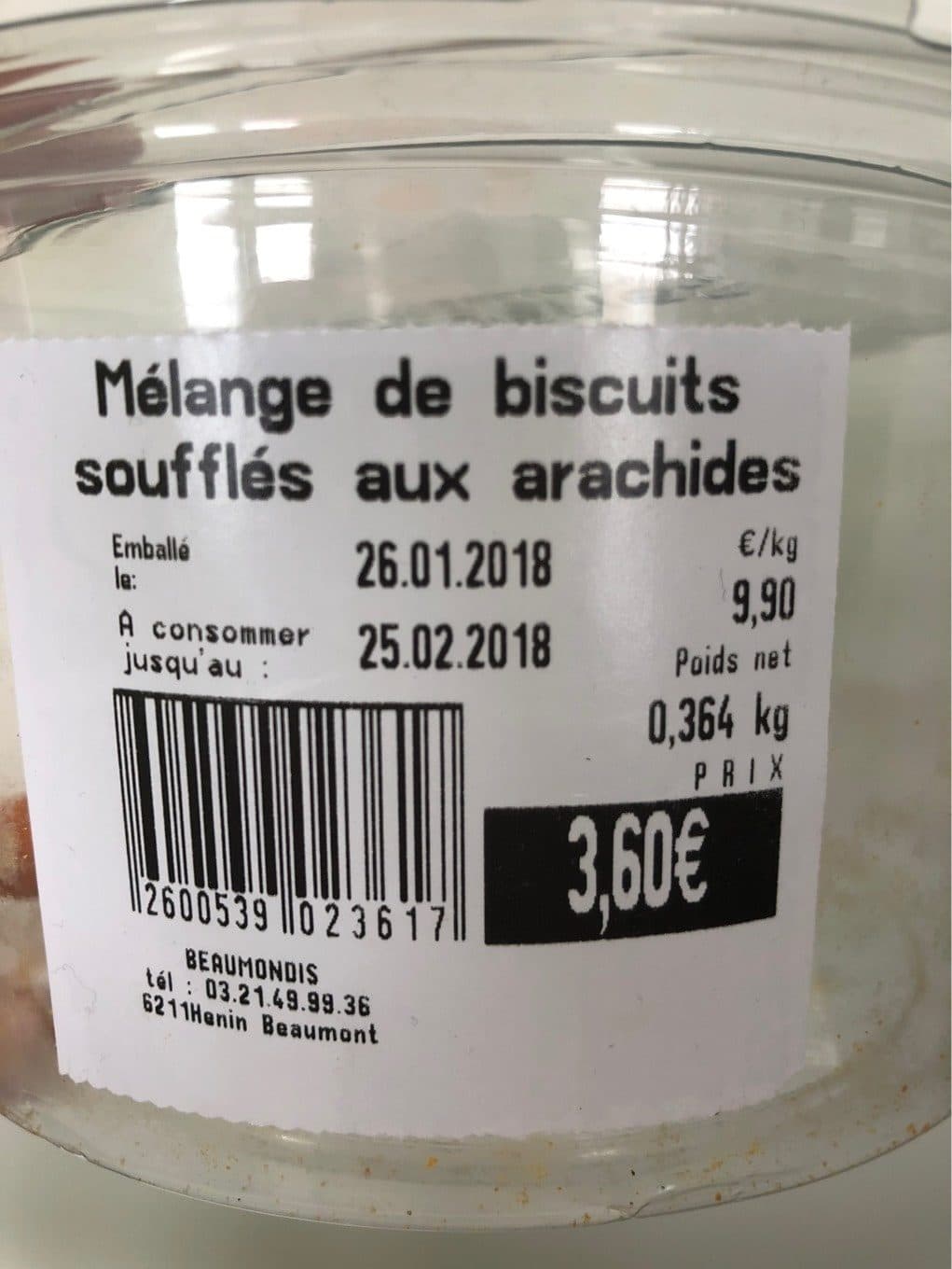 Épicerie D’ici Et D’ailleurs Mélange de biscuits soufflés aux arachides packshot