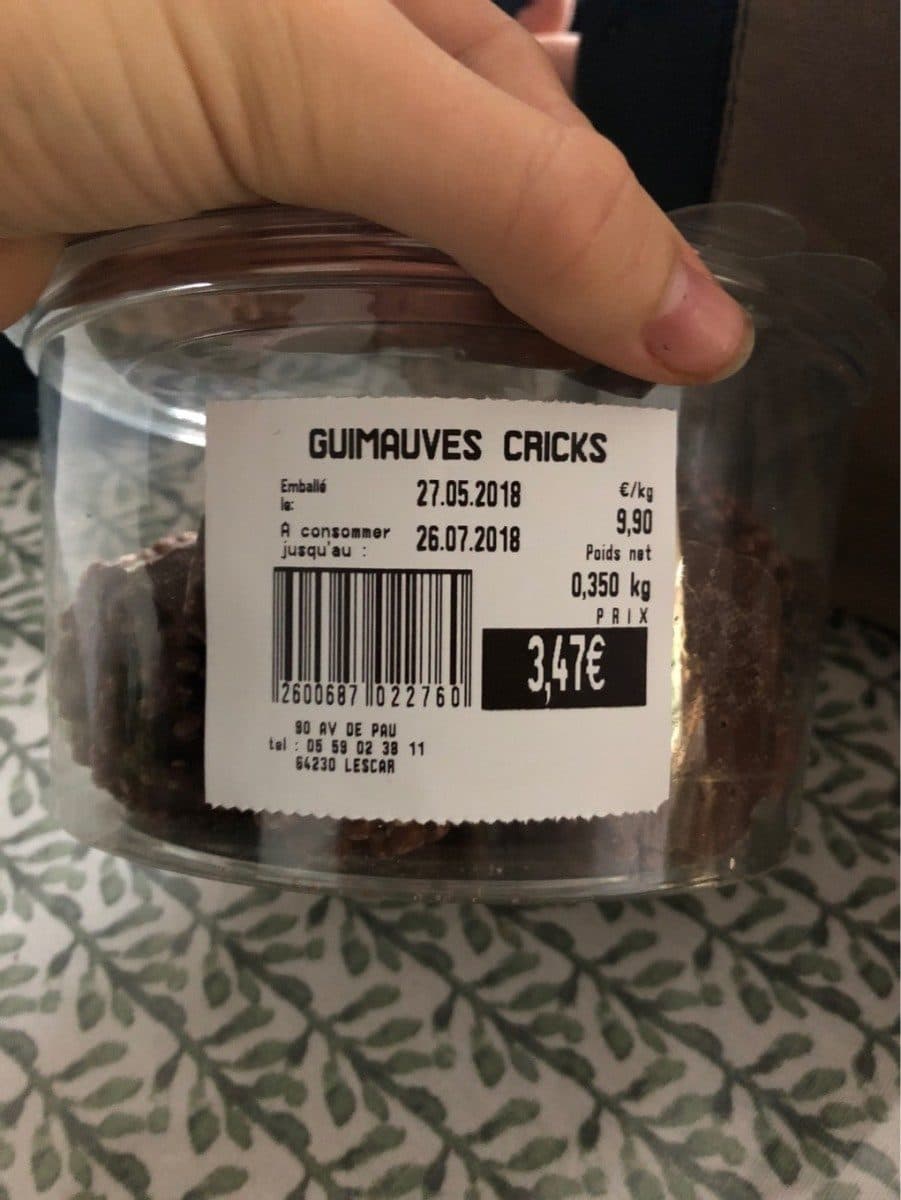 Open Food Facts Gimauves cricks packshot