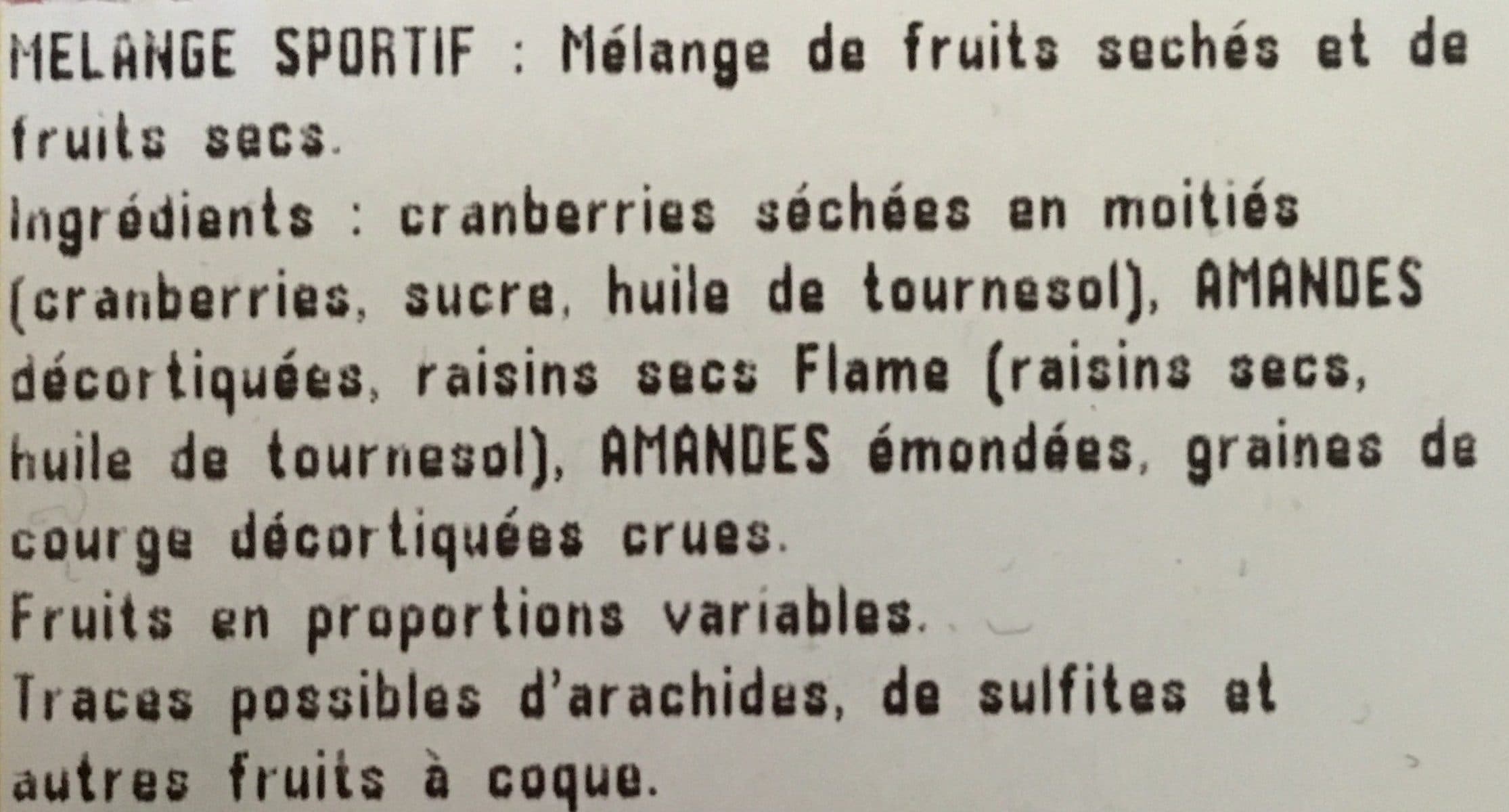 Open Food Facts Mélange sportif packshot
