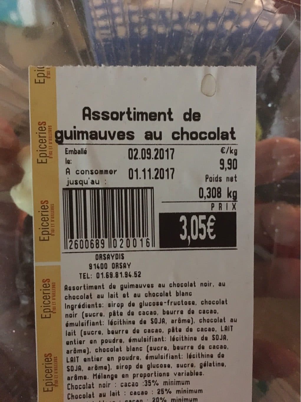 Grand Frais Guimauves au chocolat packshot