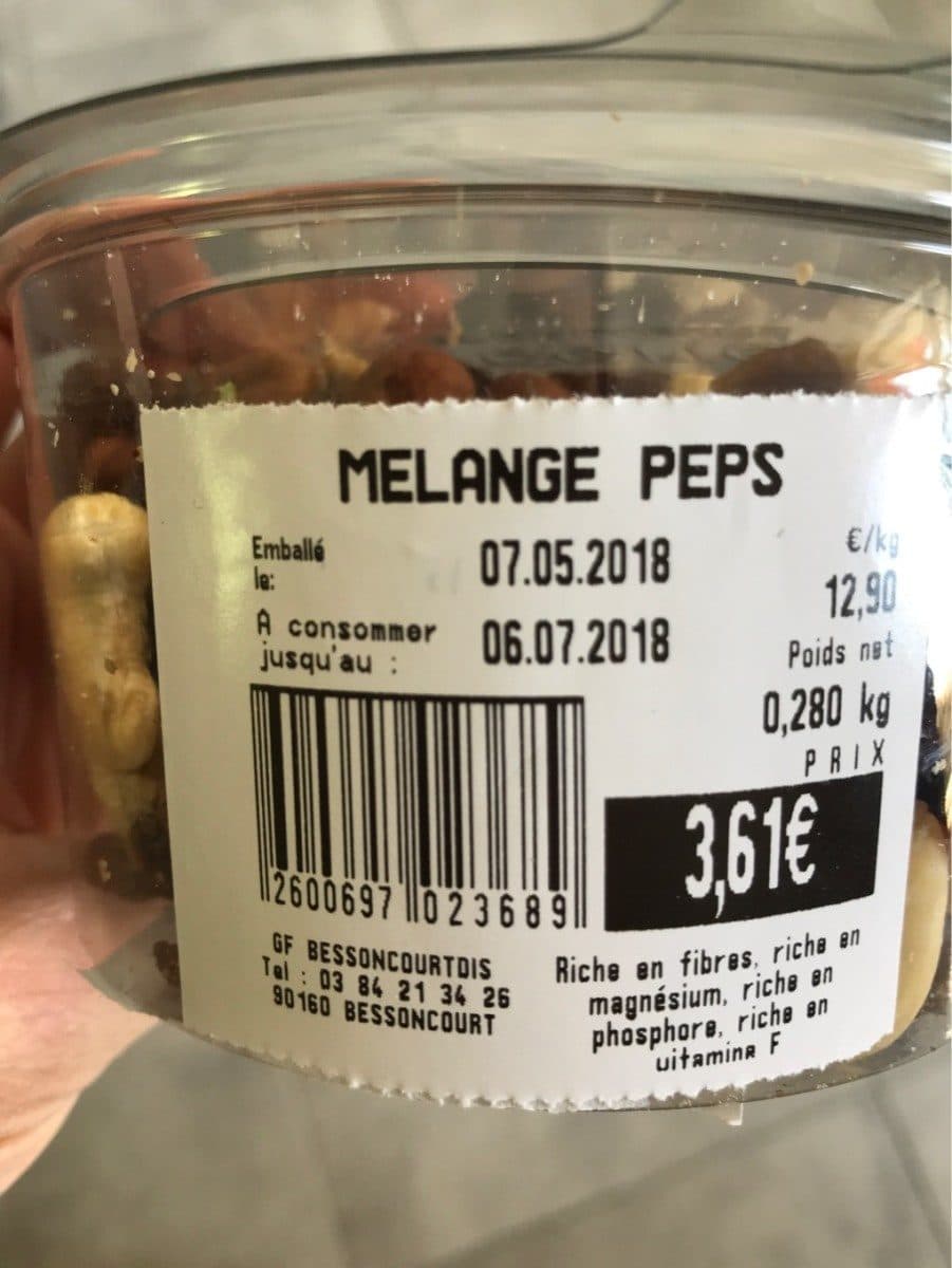Open Food Facts Melange Peps packshot