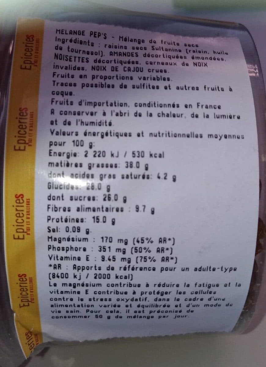 Open Food Facts Melange Peps packshot
