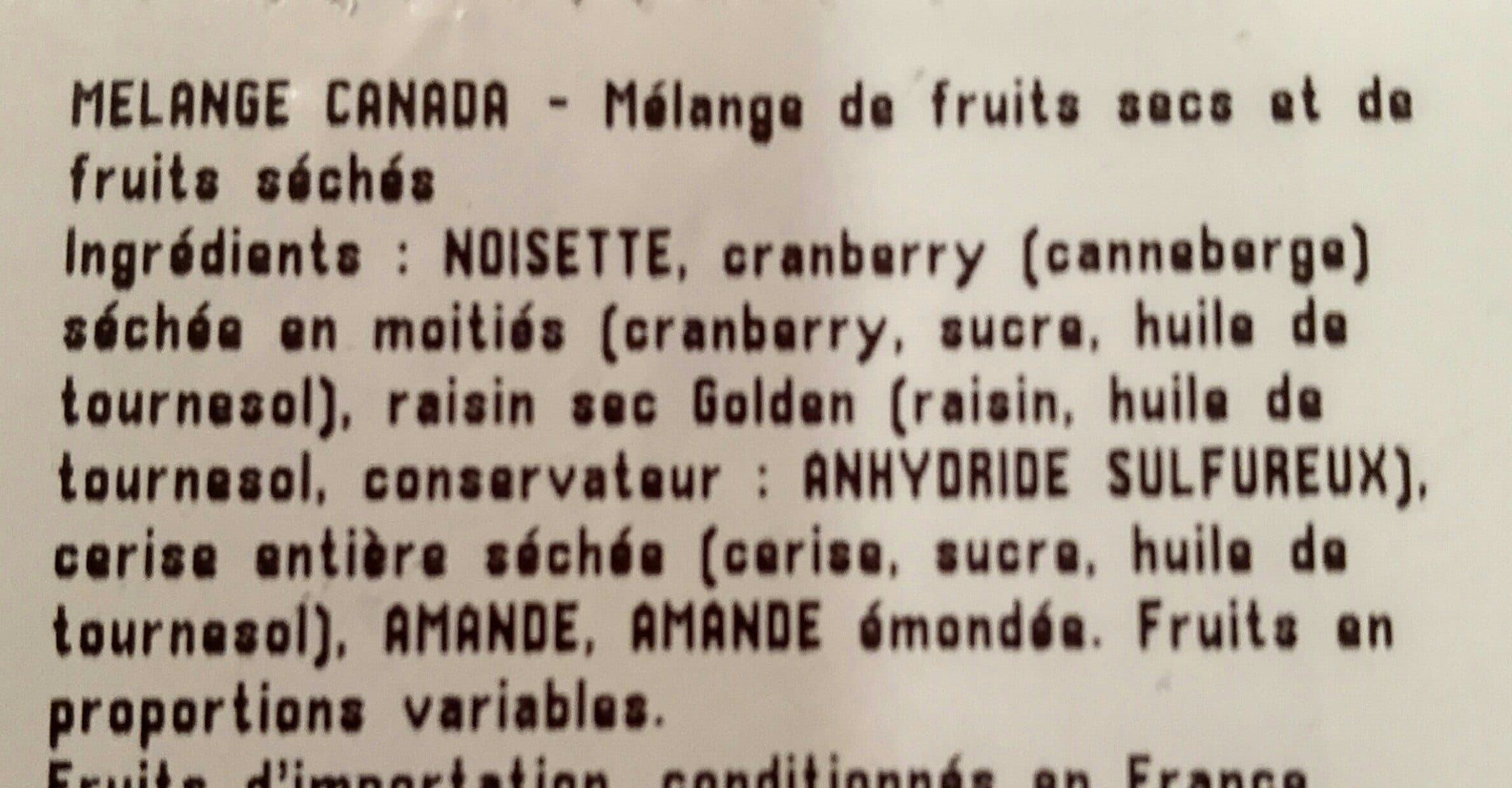 Open Food Facts Mélange CANADA packshot