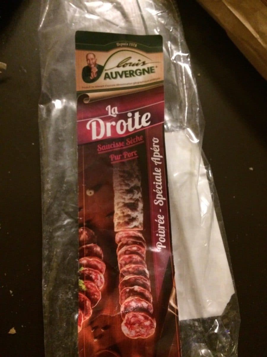 Louis auvergne Saucisse sèche pur porc droite packshot