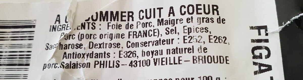 Open Food Facts Figatelli packshot