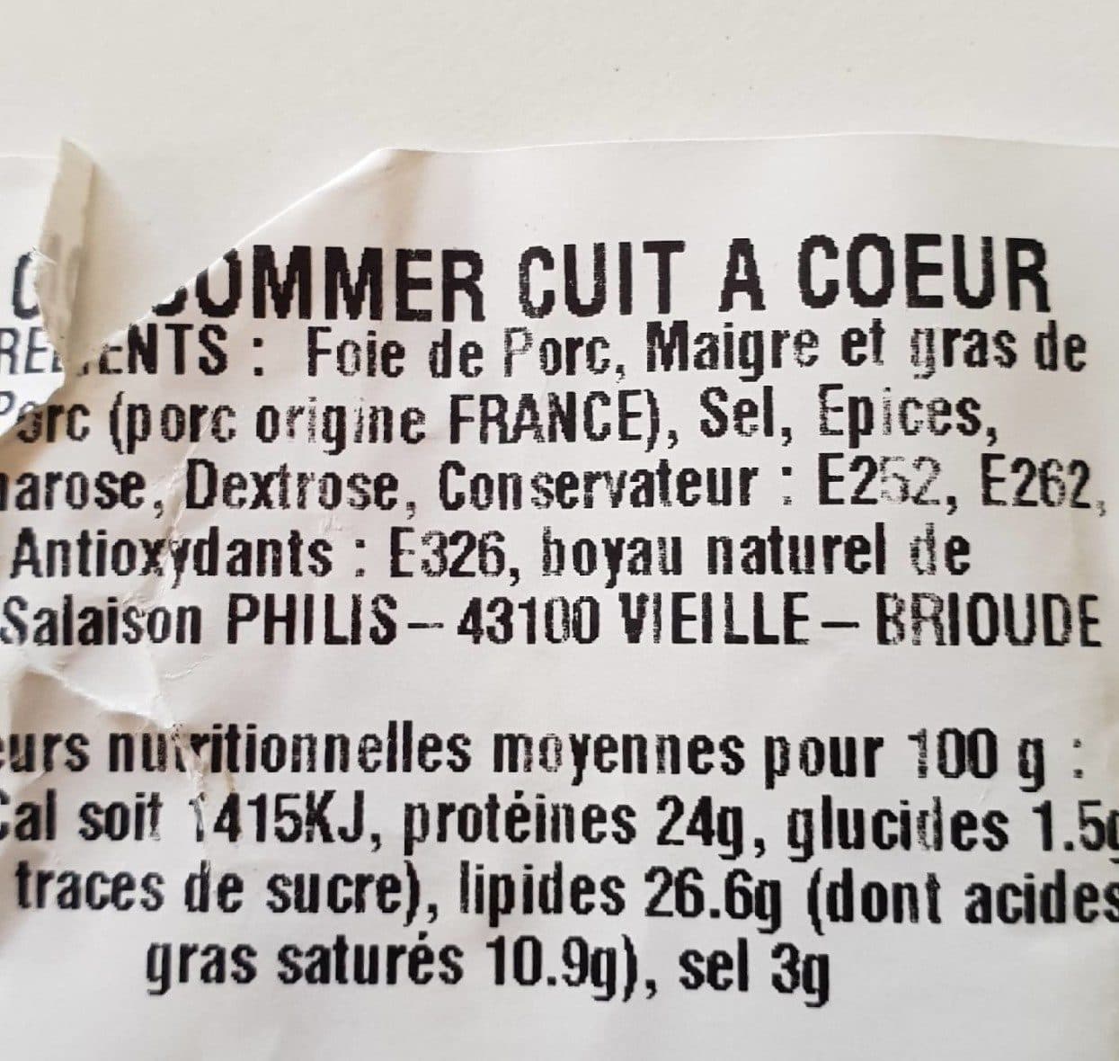 Open Food Facts Figatelli packshot