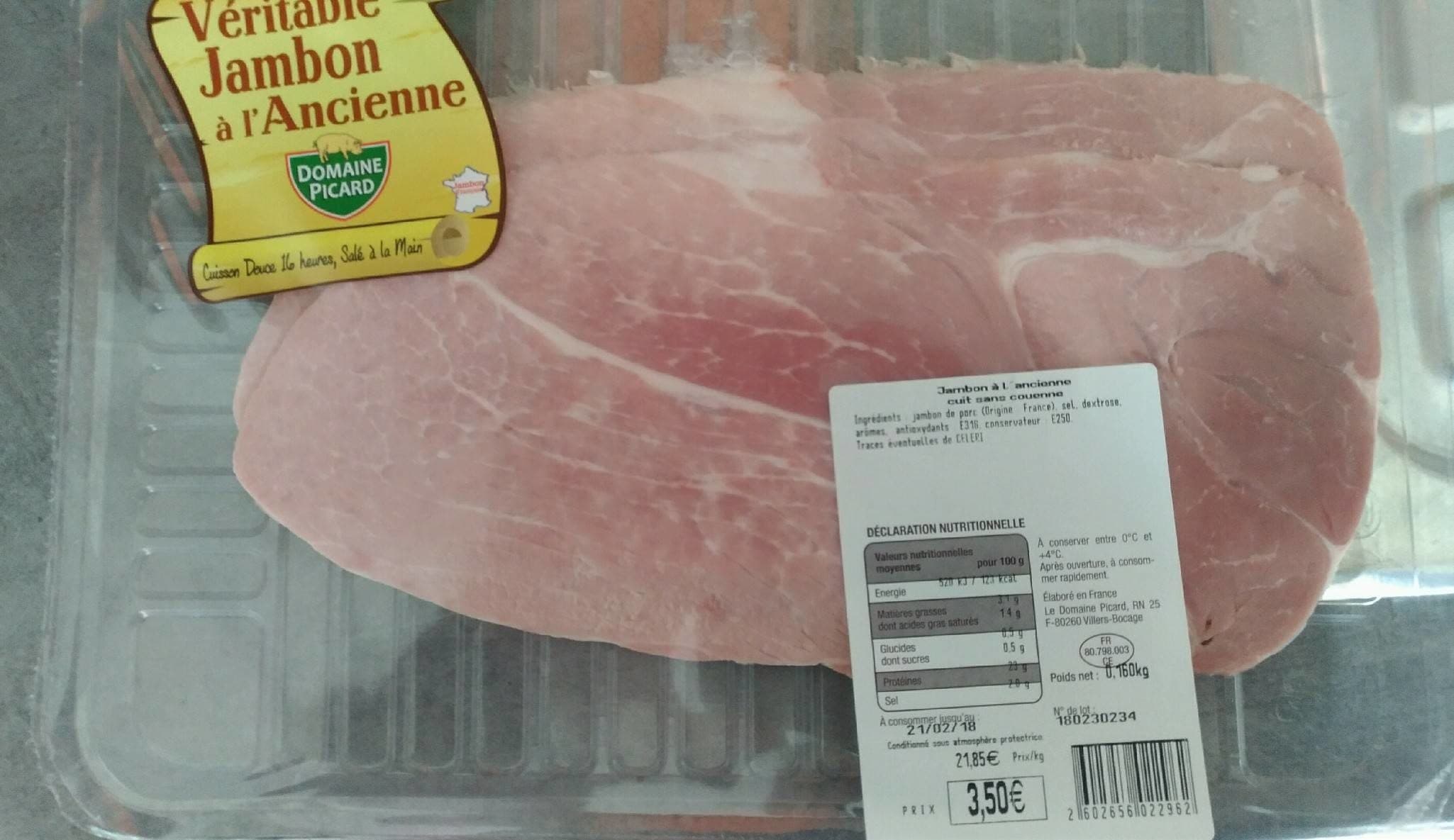 Domaine Picard Jambon à l'ancienne packshot