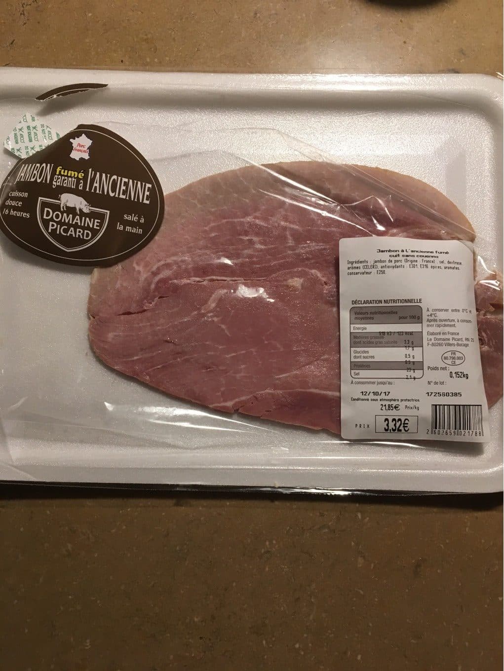 Domaine Picard Jambon fumé à l'ancienne packshot