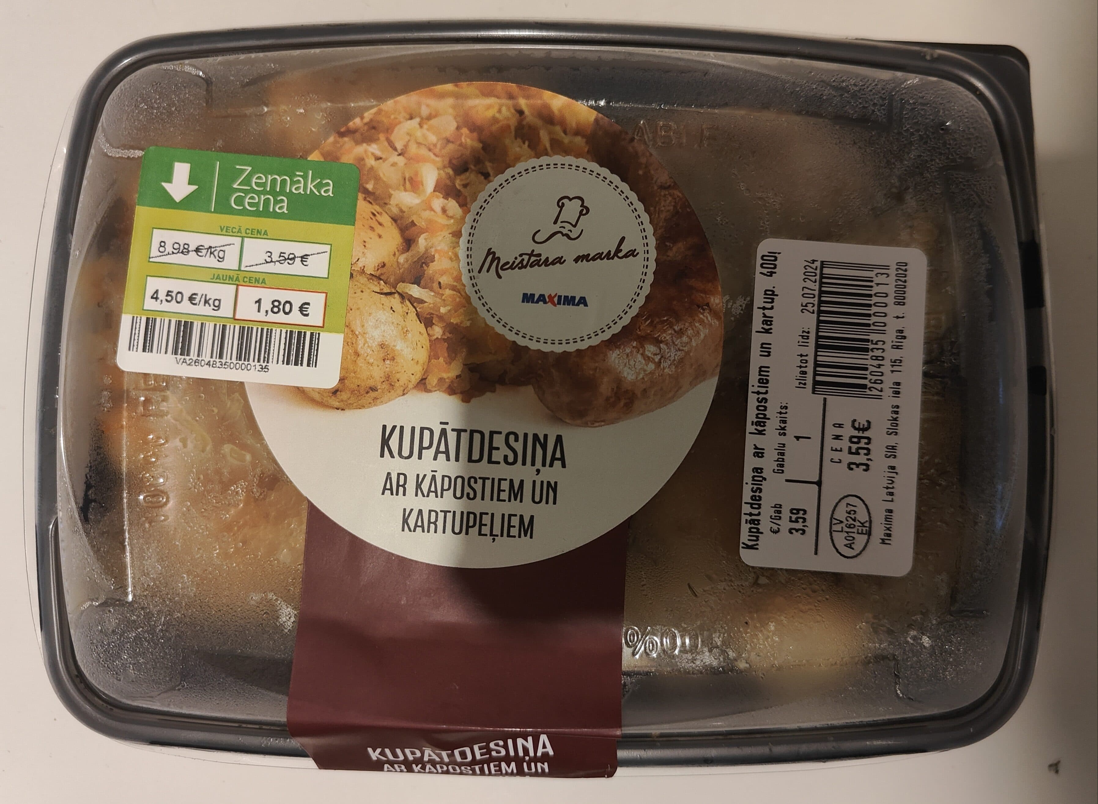 Maxima Kupātdesiņa ar kāpostiem un kartupeļiem packshot