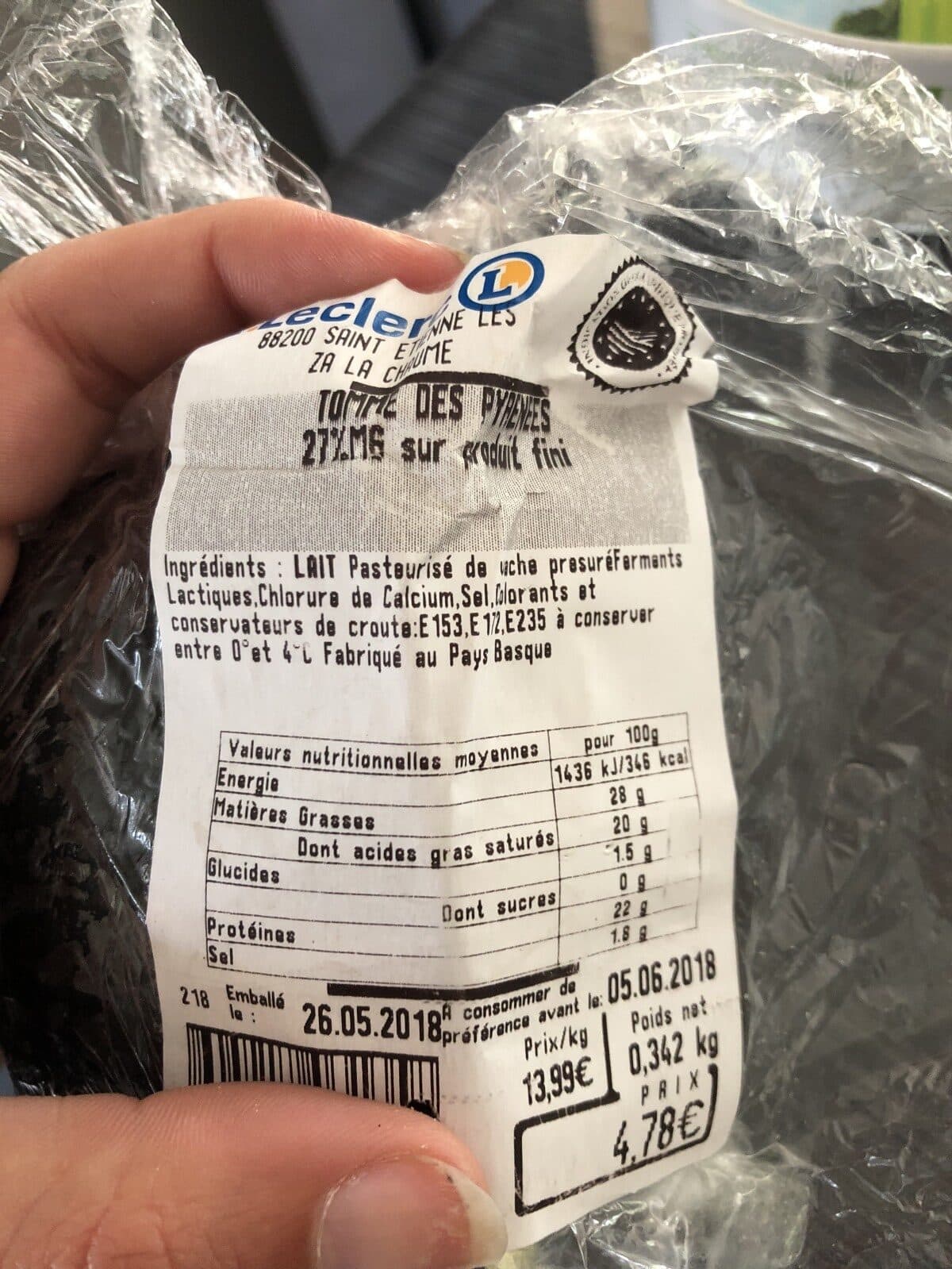 Open Food Facts Tomme des pyrenee s packshot