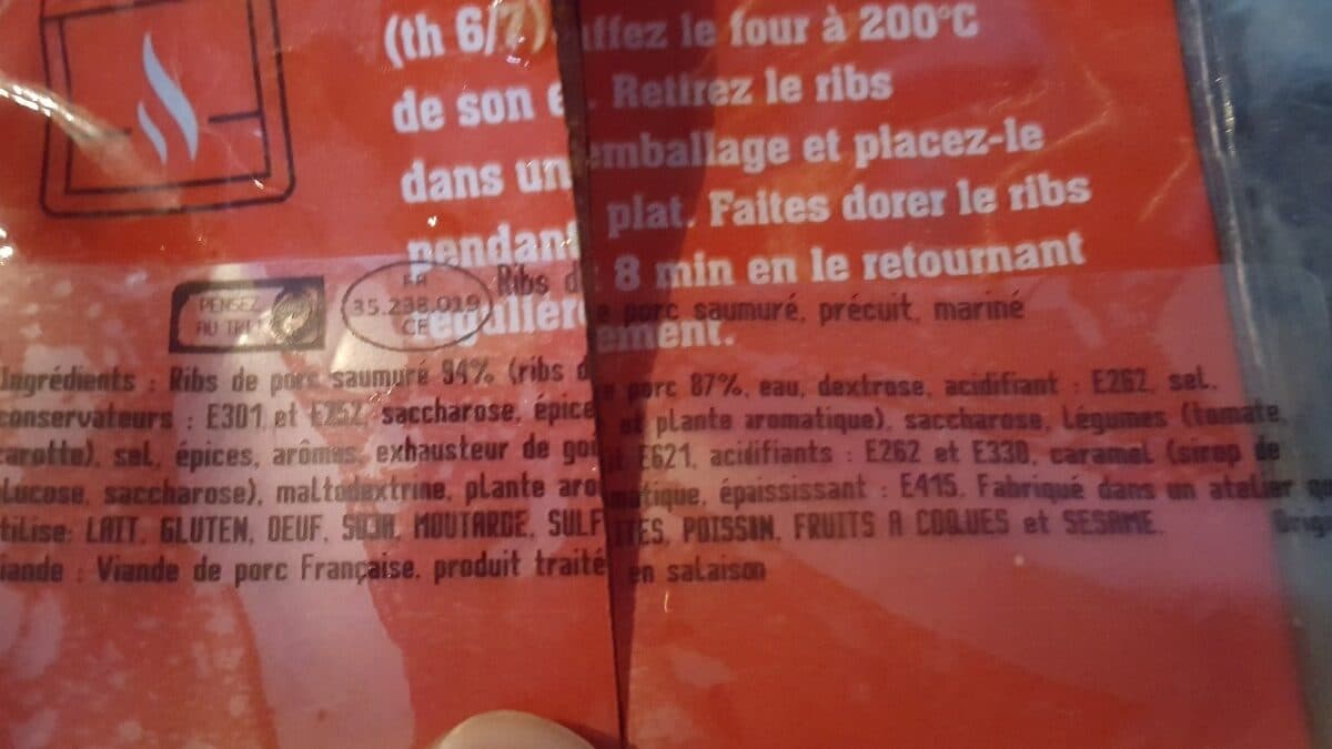 Open Food Facts Ribs packshot