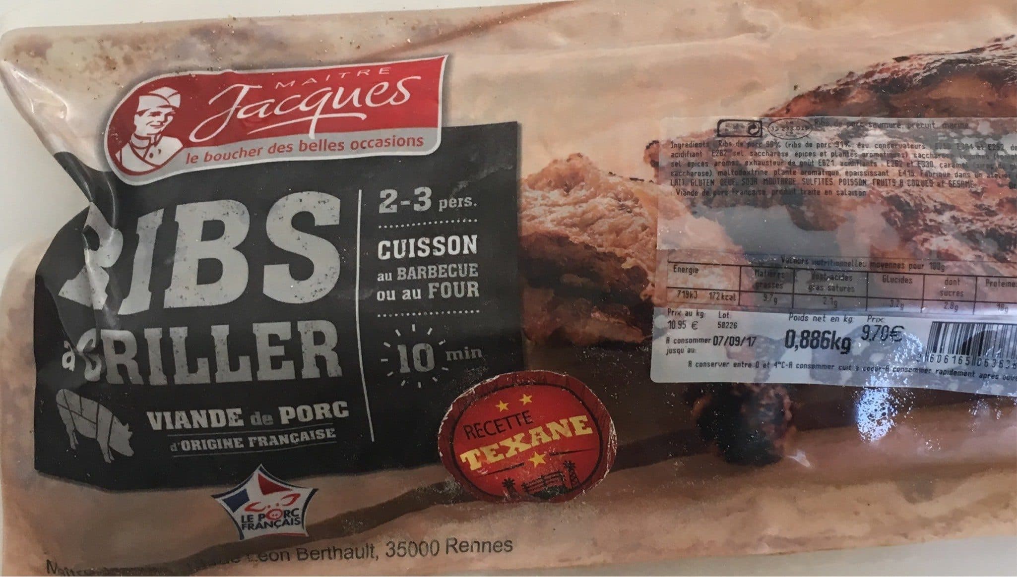 Open Food Facts Ribs a griller packshot