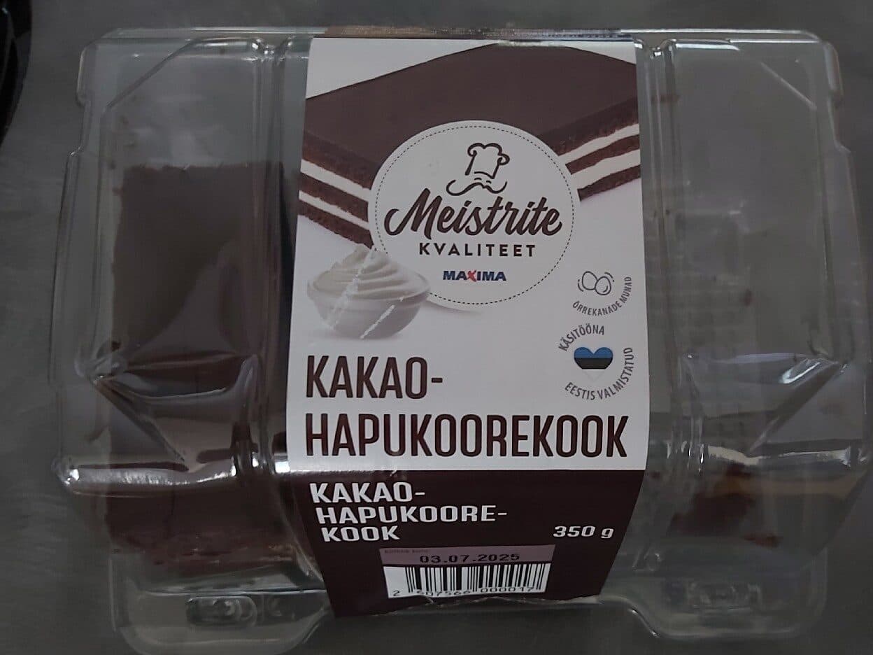 Maxima Meistrite Kvaliteet Kakaohapukoorekook packshot