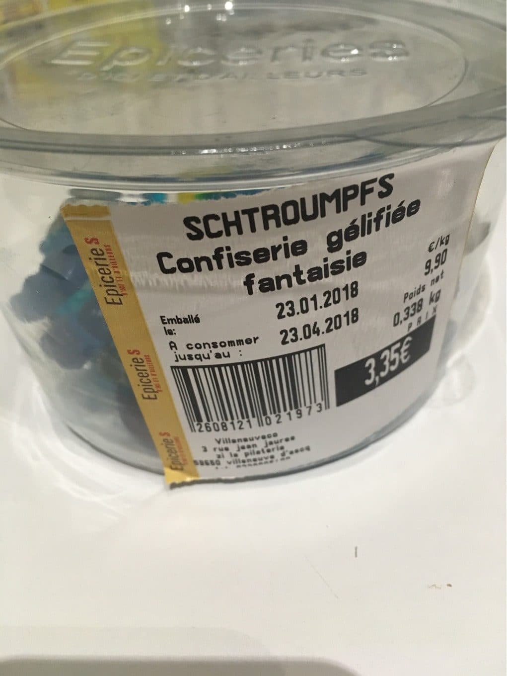Grand Frais Schtroumpfs packshot