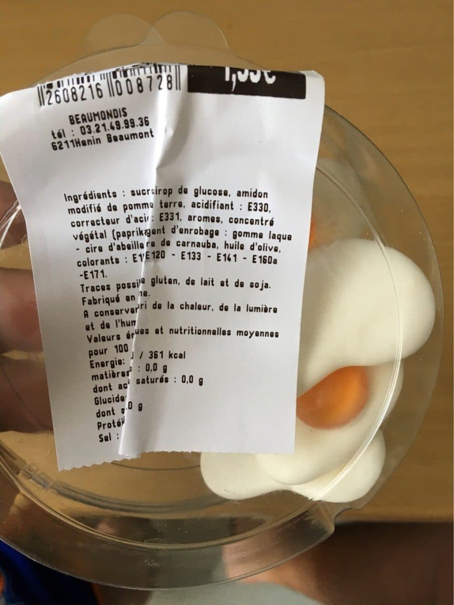 Open Food Facts Oeuf drageifie packshot