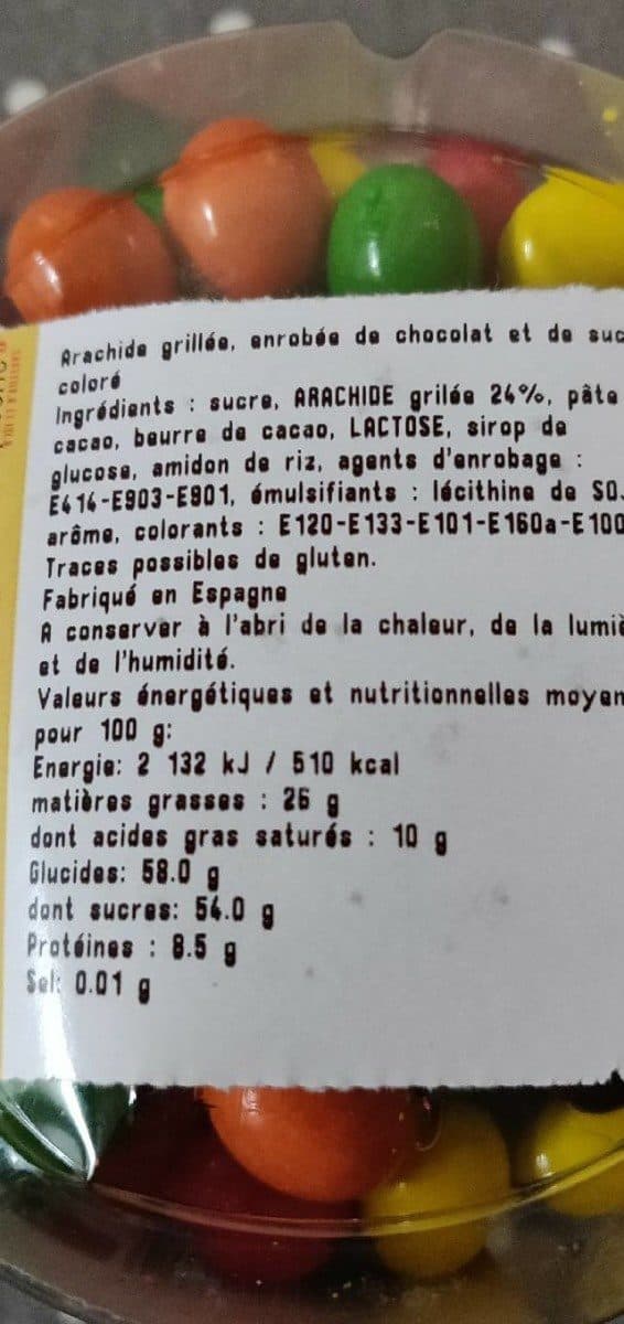 Open Food Facts Confiserie cacahuete enrobee chocolat packshot