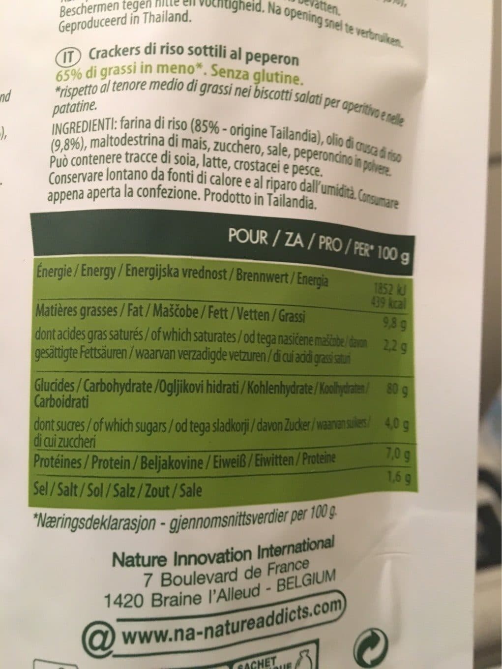 N.A! Rice Crackers Piment Sweet Chili N.A! packshot