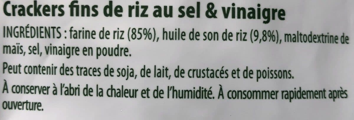 Open Food Facts Rice crackers sel et vinaigre packshot