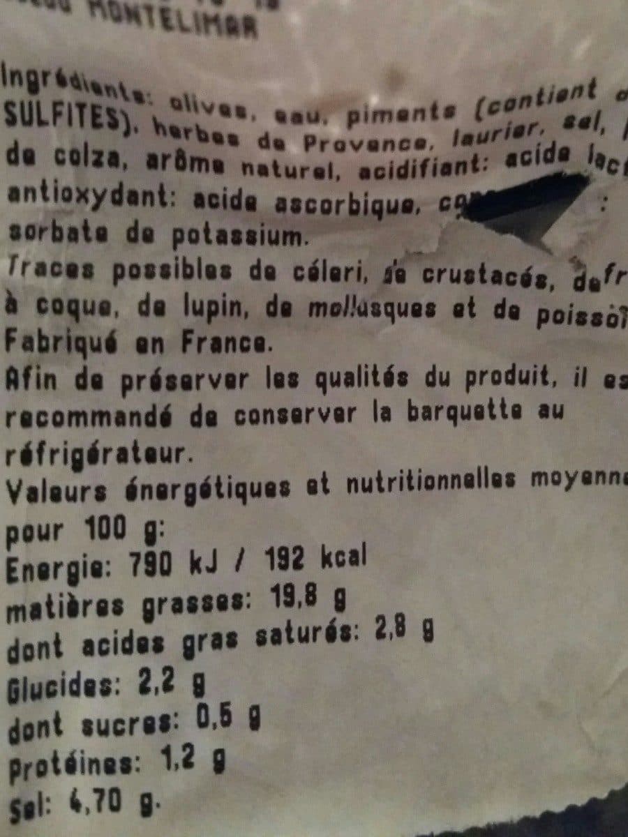 Open Food Facts Olives cuisinées à la Provençale packshot