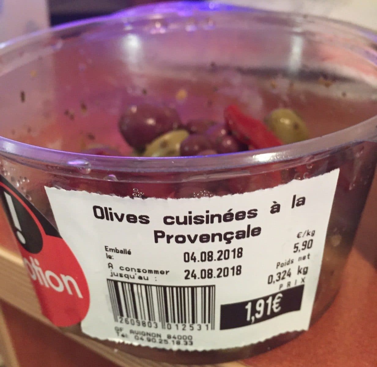 Open Food Facts Olives cuisinées à la provencale packshot