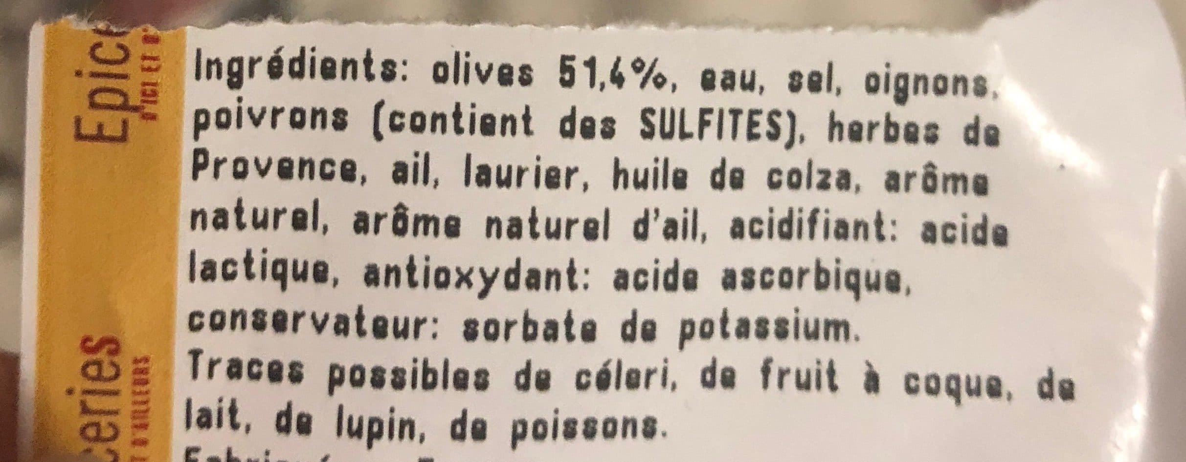 Open Food Facts Olives à la romaine packshot