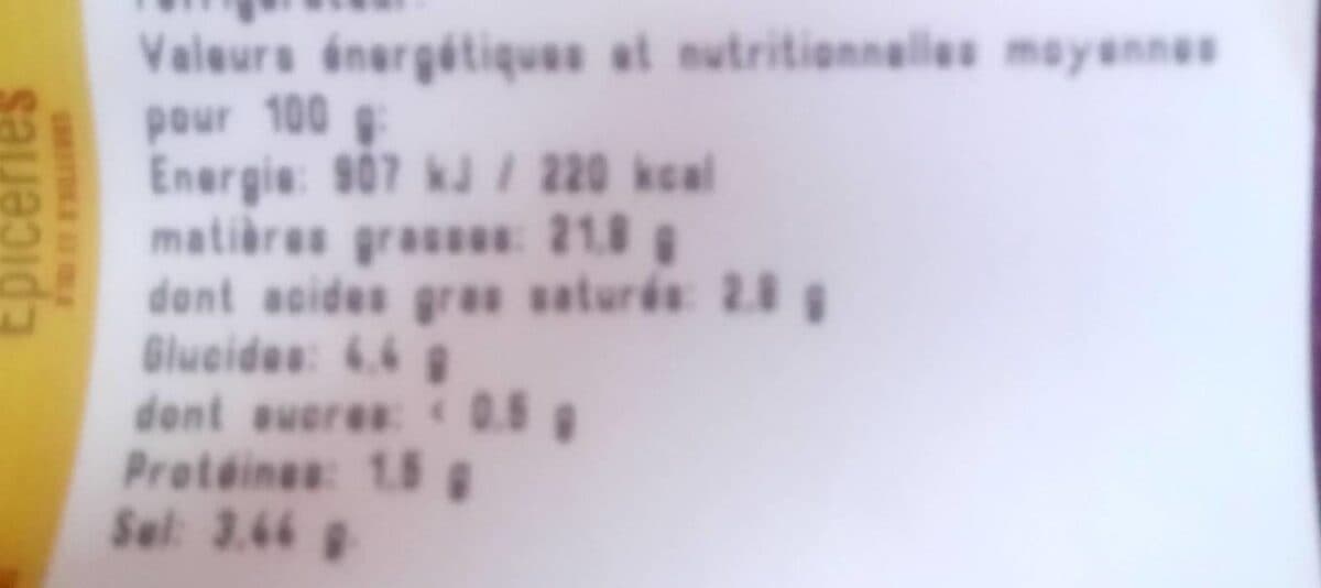 Open Food Facts OLIVE CASSEE A L'AIL packshot