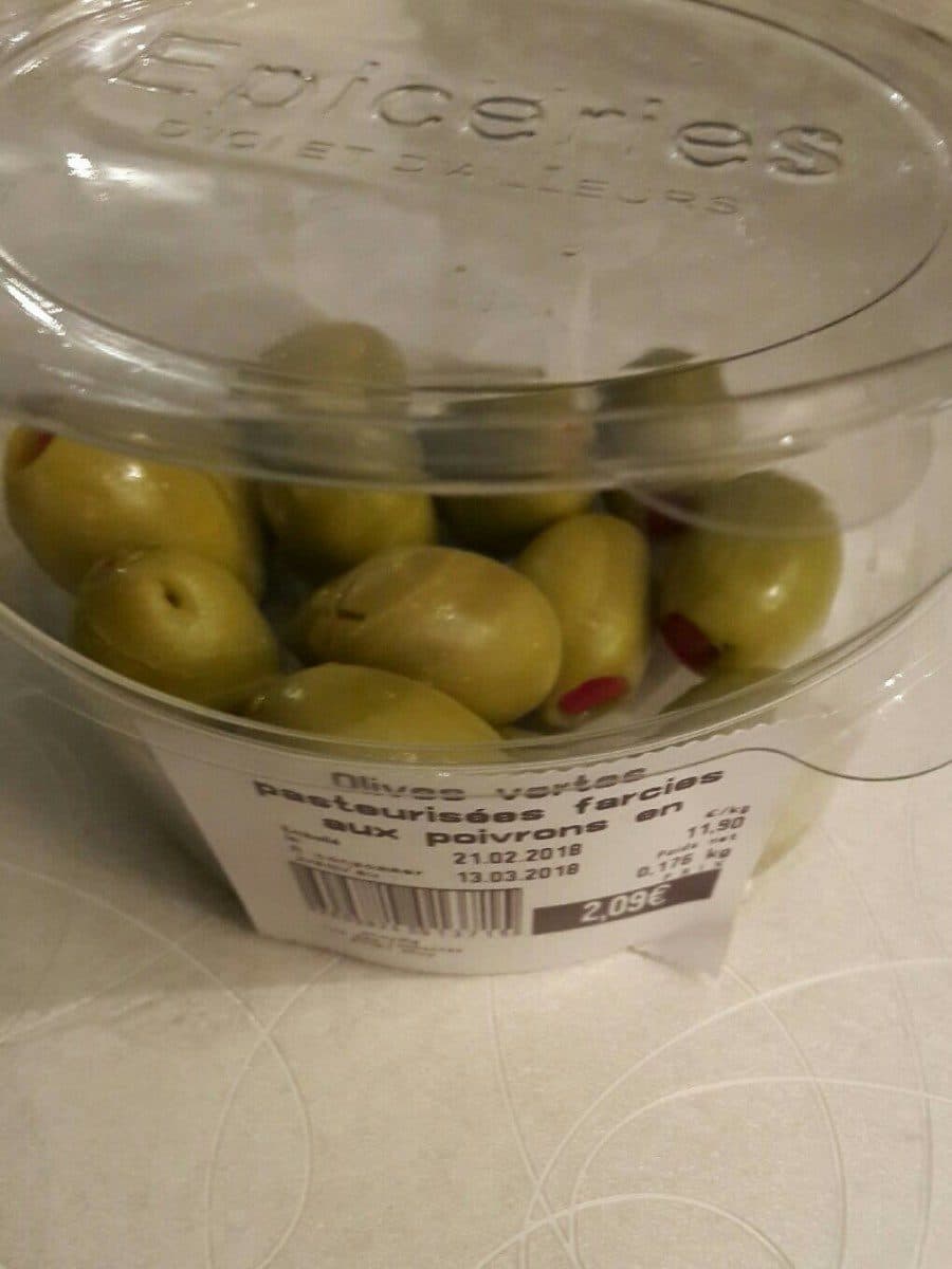 Grand frais Olives vertes aux poivrons packshot