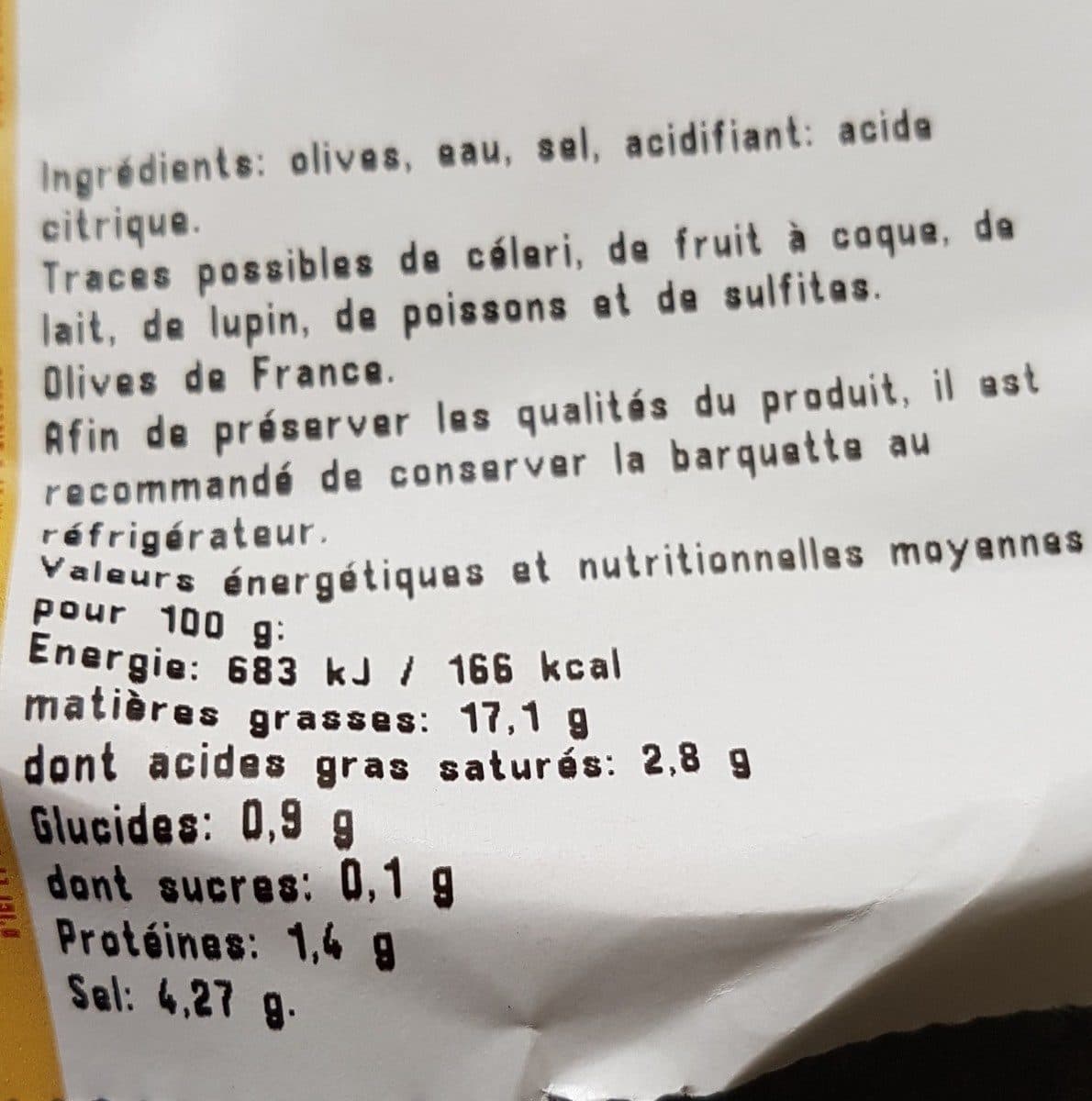 Open Food Facts Olives packshot