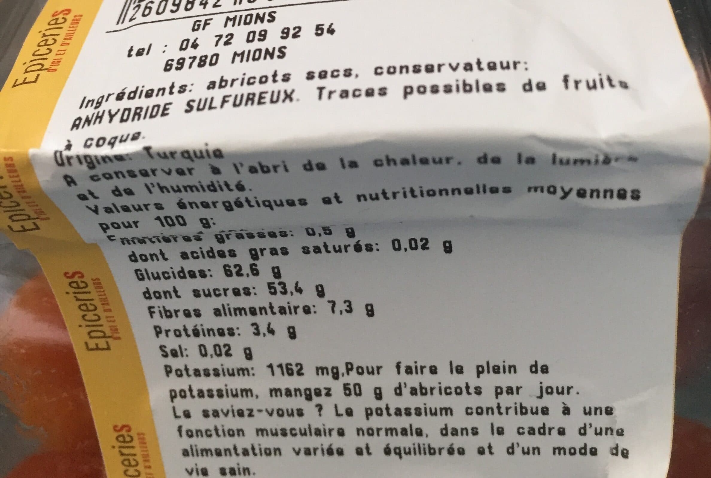 Grand Frais Epiceries D Ici Et D Ailleurs Abricot secs packshot