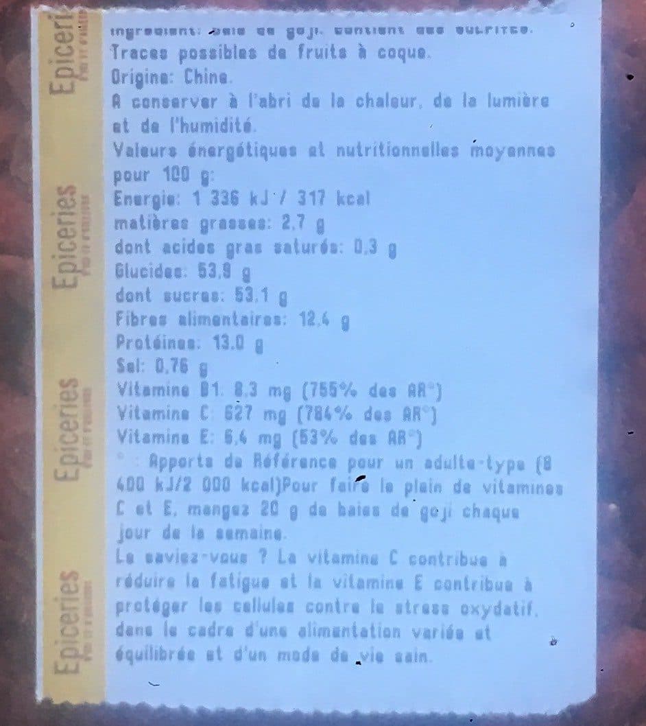 Open Food Facts Baie de goji séchées packshot