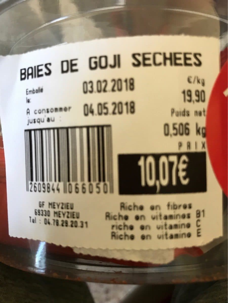 Open Food Facts Baies degoji packshot