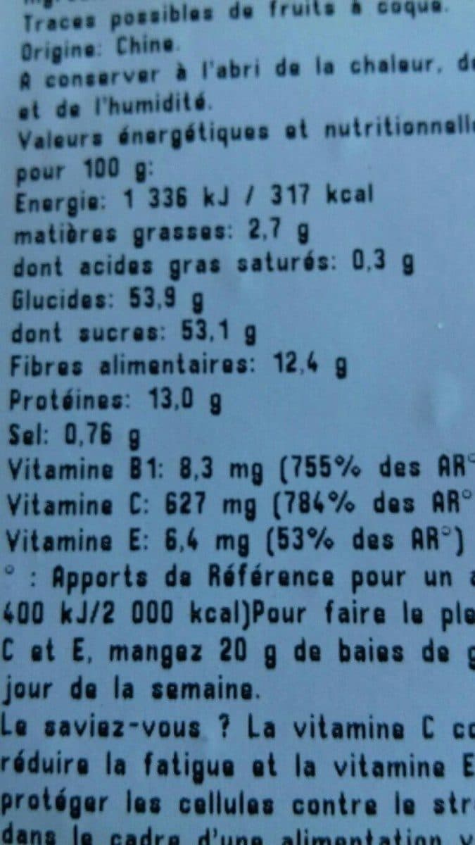Open Food Facts Baies de goji séchées packshot