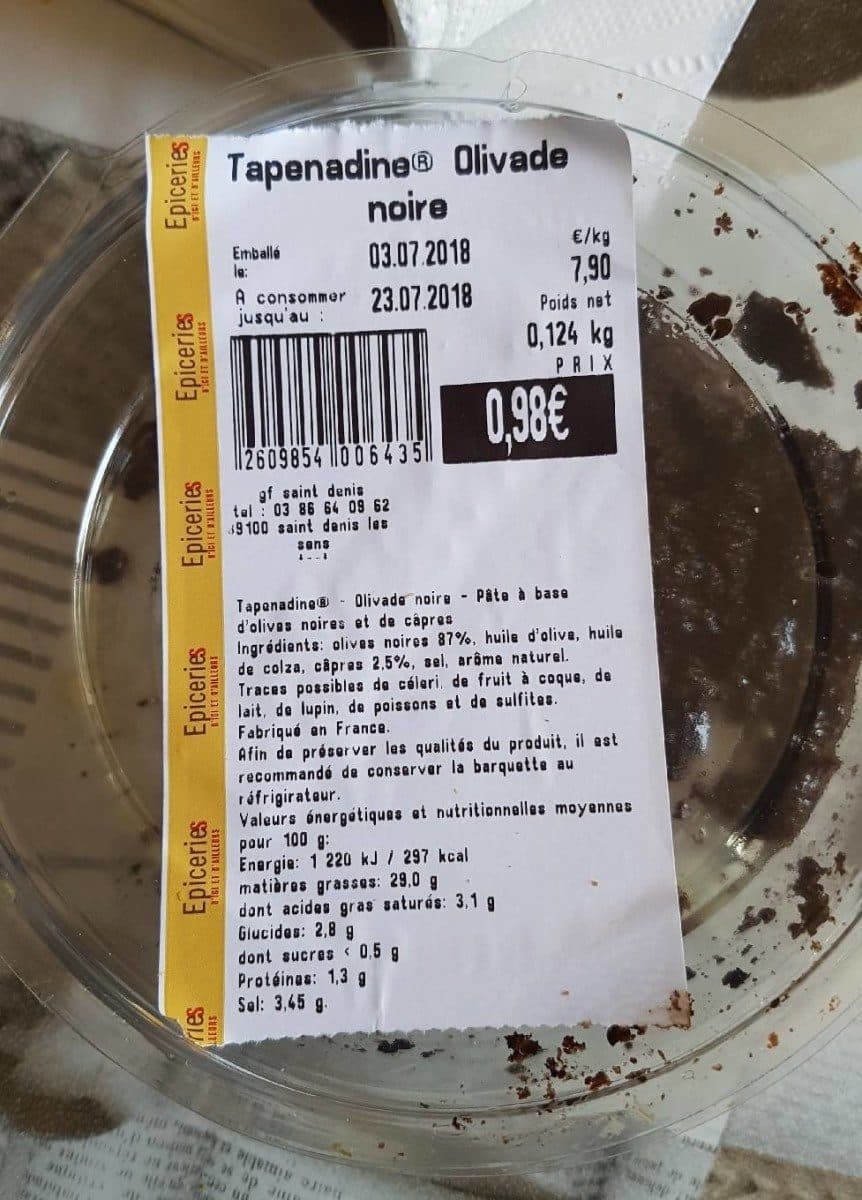 Open Food Facts Tapenade packshot
