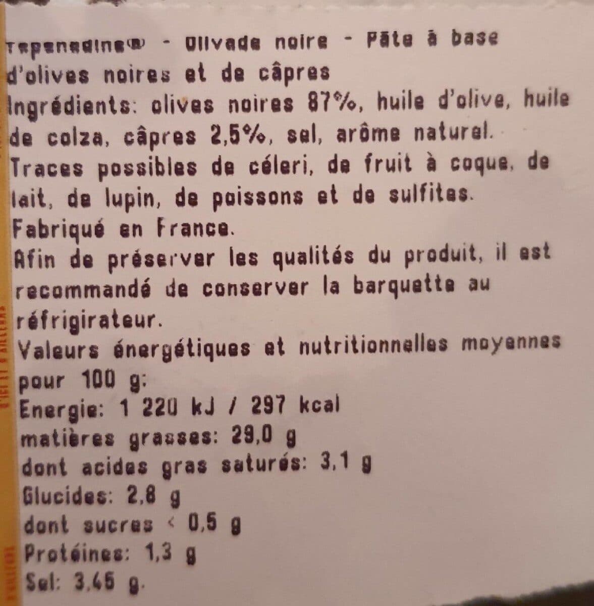 Open Food Facts Tapenade olivade chez grand frais packshot