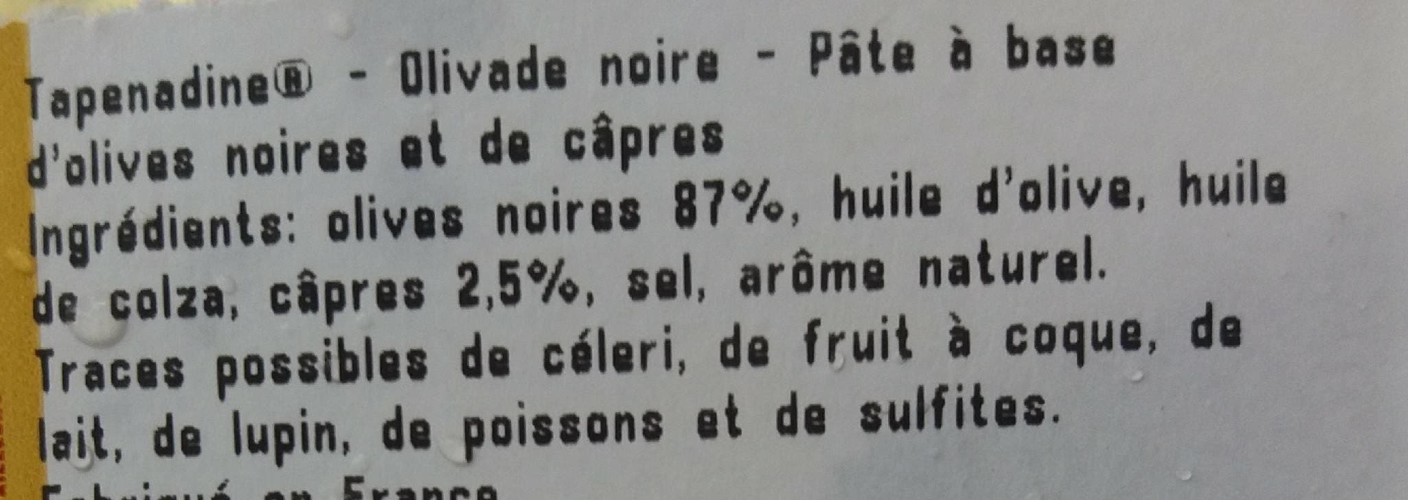 Open Food Facts Tapenadine olivade noire packshot