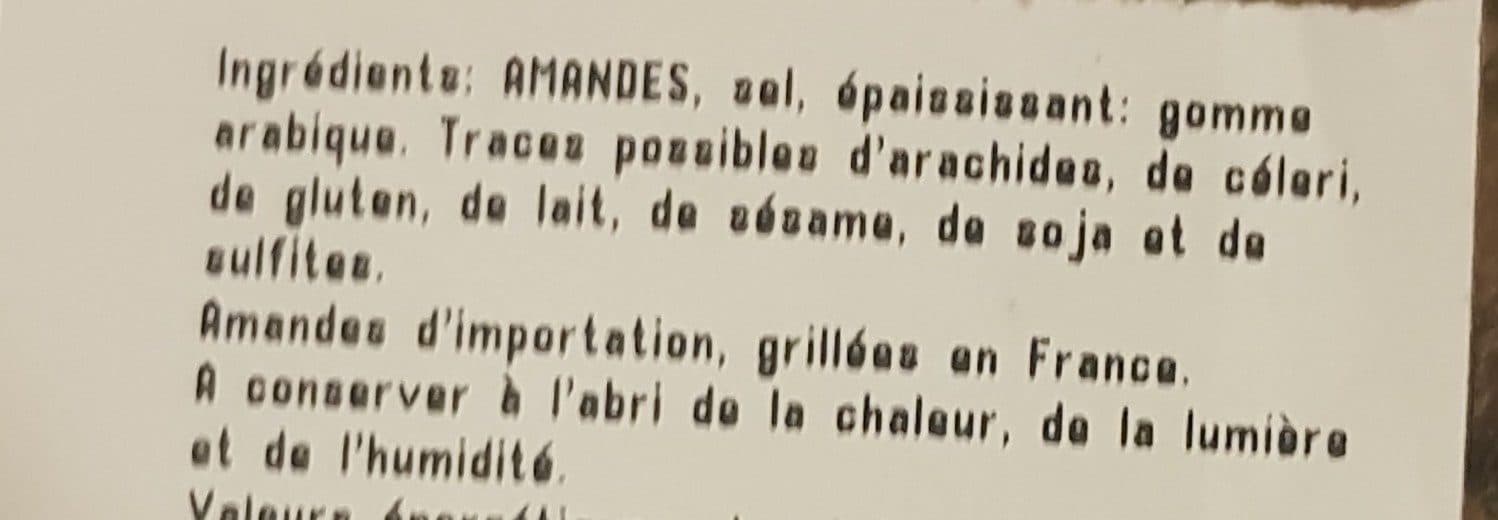 Open Food Facts Amandes grillé à sec et sale packshot